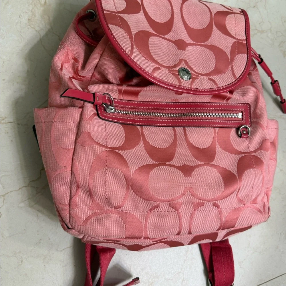 Coach Y2K Pink Monogram Backpack - Picture 3 of 7